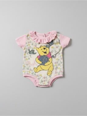 Winnie the Pooh Pink Ruffle Baby Onesie | Vintage | 6-9 Months | Disney